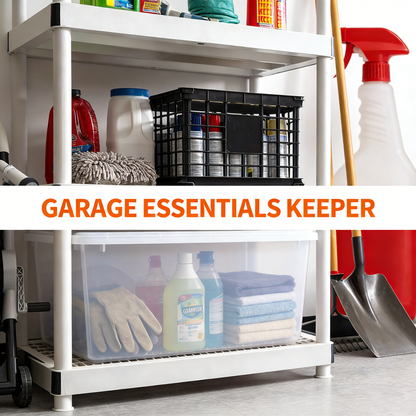 Heavy-Duty Clear Plastic Storage Tote with Secure Latching Lids