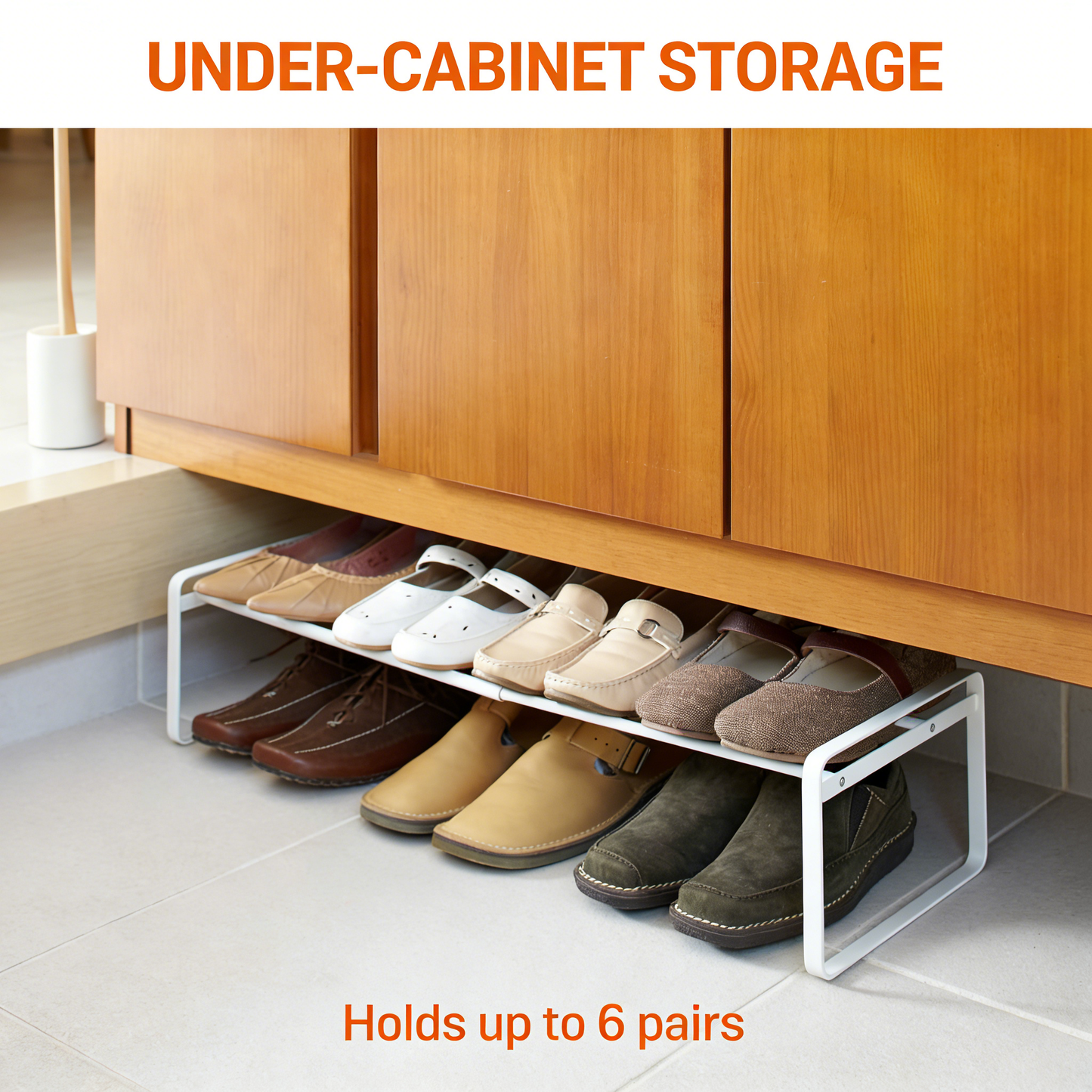 Expandable Stackable Metal Shoe Rack Organizer