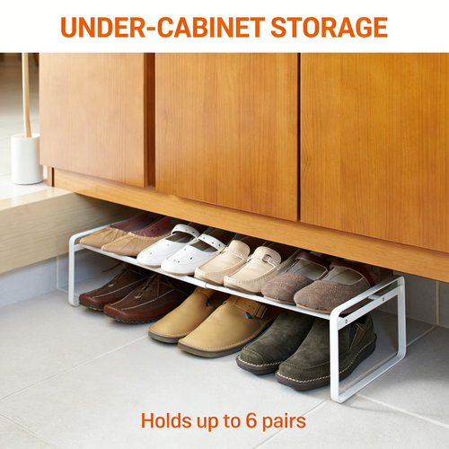 Expandable Stackable Metal Shoe Rack Organizer