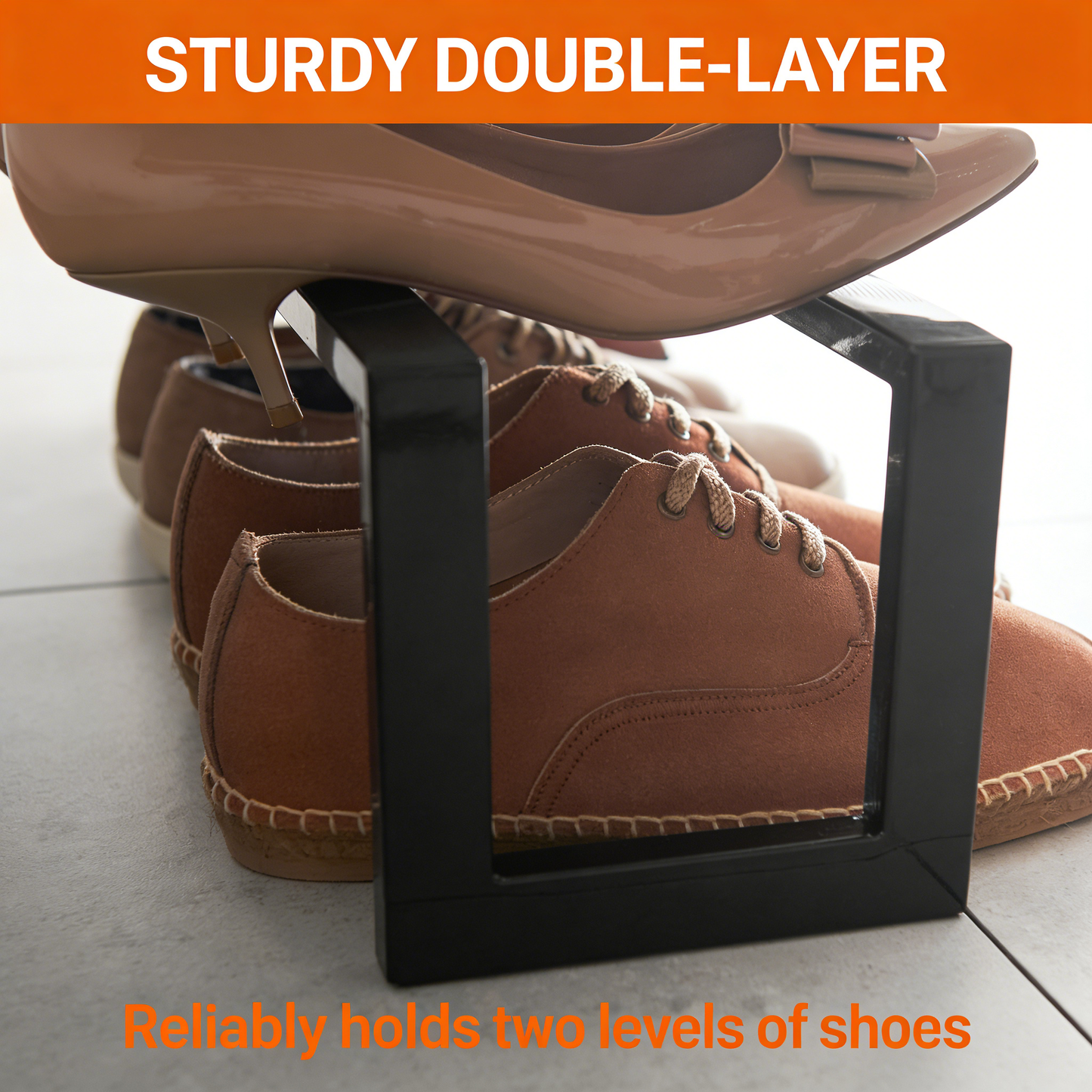 Expandable Double-Layer Metal Shoe Rack Organizer