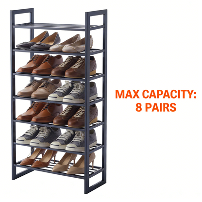 Expandable Double-Layer Metal Shoe Rack Organizer