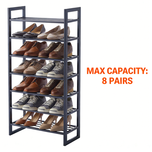 Expandable Double-Layer Metal Shoe Rack Organizer
