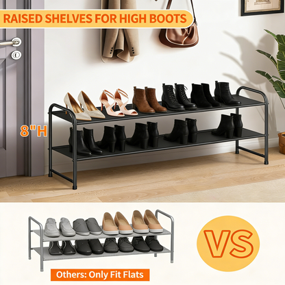 5-Tier Stackable Metal Shoe Rack Organizer (36-42 Pairs Capacity)