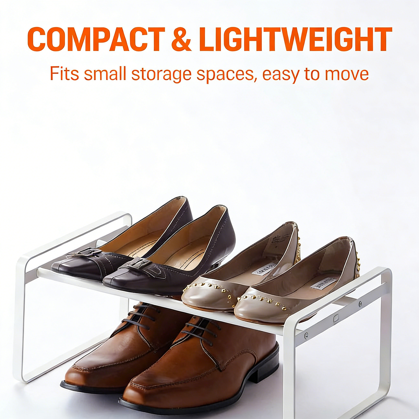 Expandable Stackable Metal Shoe Rack Organizer