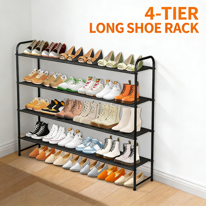 5-Tier Stackable Metal Shoe Rack Organizer (36-42 Pairs Capacity)