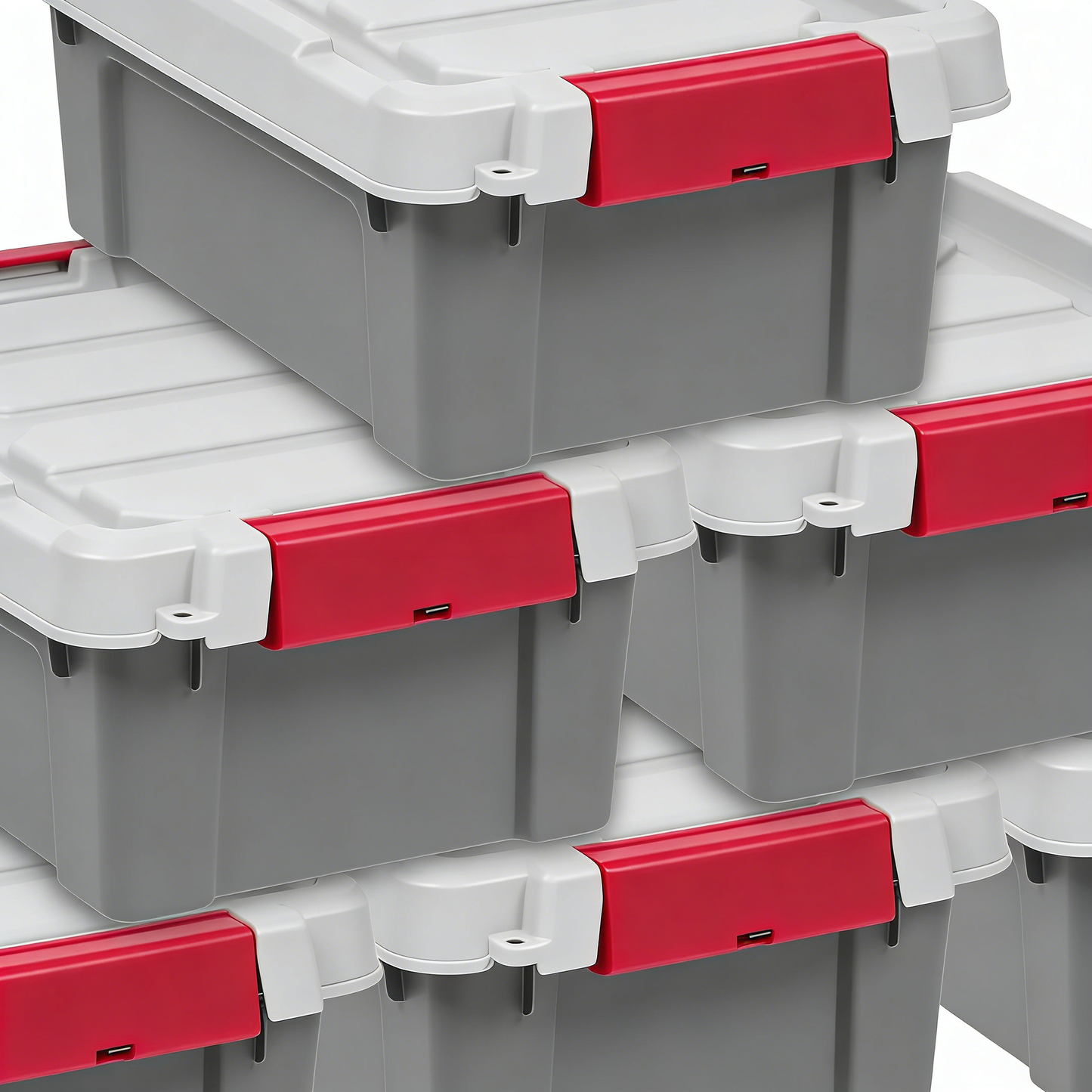 3 Gallon Heavy-Duty Garage Storage Bin with Secure Latch & Lockable Design