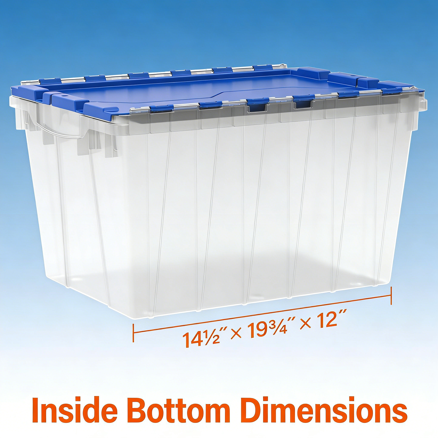 12 Gallon Clear Stackable Storage Bin with Secure Latching Lids