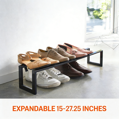 Expandable Double-Layer Metal Shoe Rack Organizer